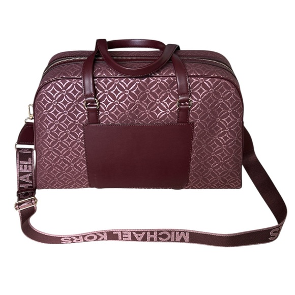 Michael Kors XL Weekender Travel Bag in Oxblood Multi NWT - Picture 2 of 4